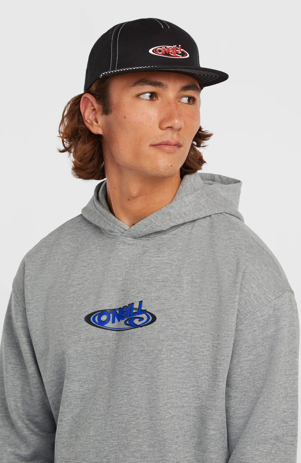 Essentials 90s Logo Hoodie Men - Silver Melee