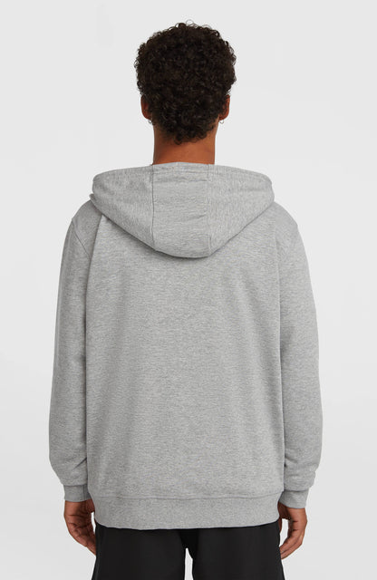 Small Logo Full-Zip Hoodie Men - Silver Melee
