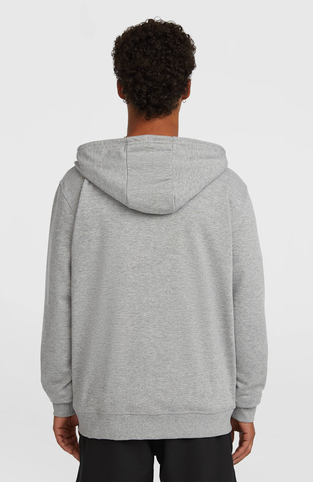 Small Logo Full-Zip Hoodie Men - Silver Melee