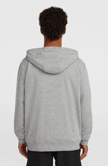 Small Logo Full-Zip Hoodie Men - Silver Melee