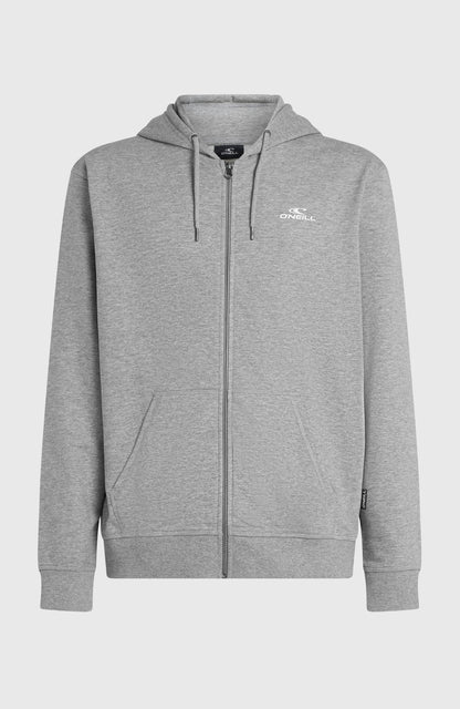 Small Logo Full-Zip Hoodie Men - Silver Melee