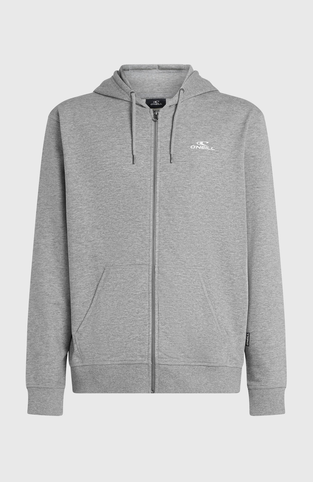 Small Logo Full-Zip Hoodie Men - Silver Melee
