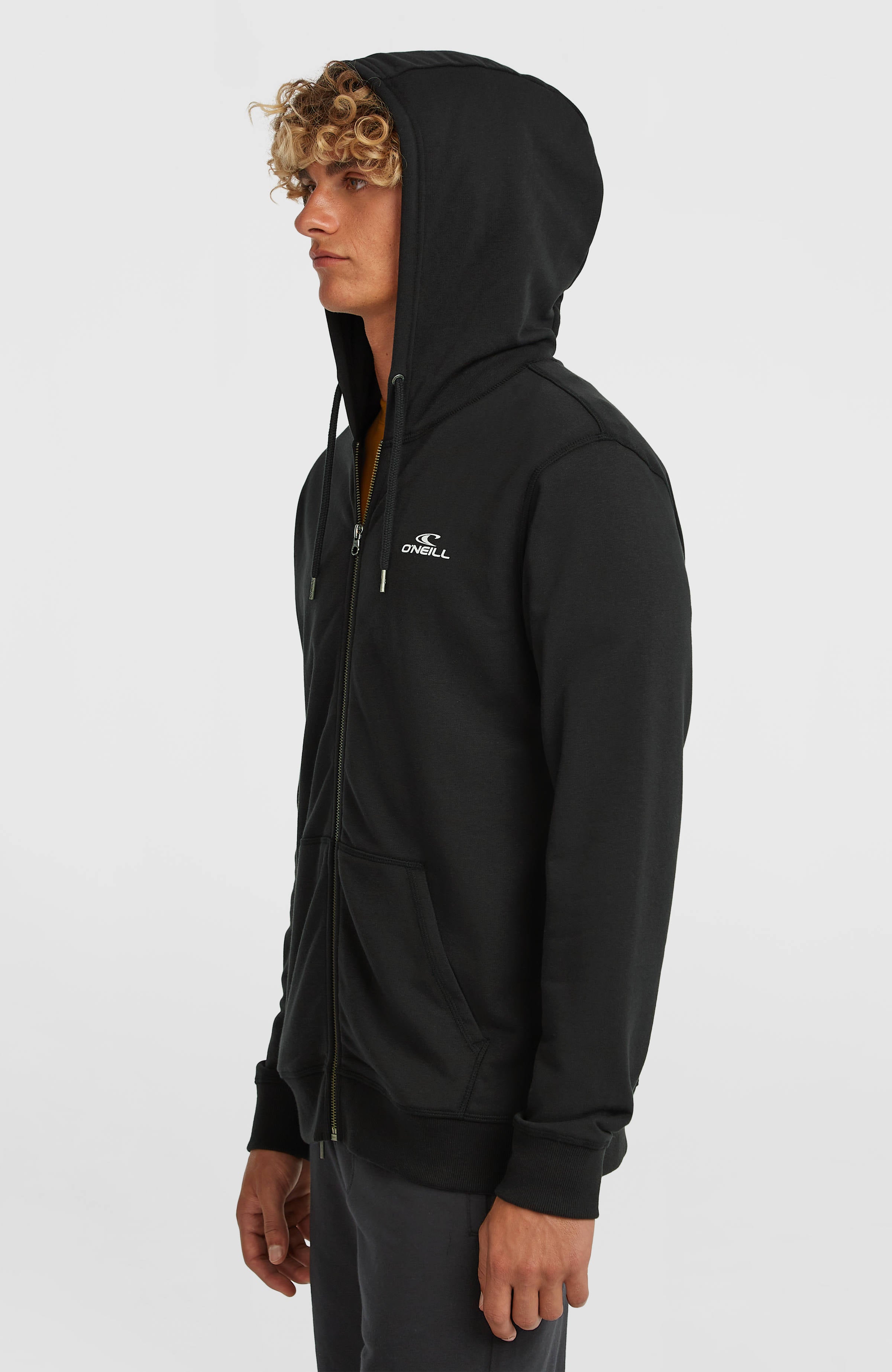 Small Logo Full-Zip Hoodie Men - Black Out