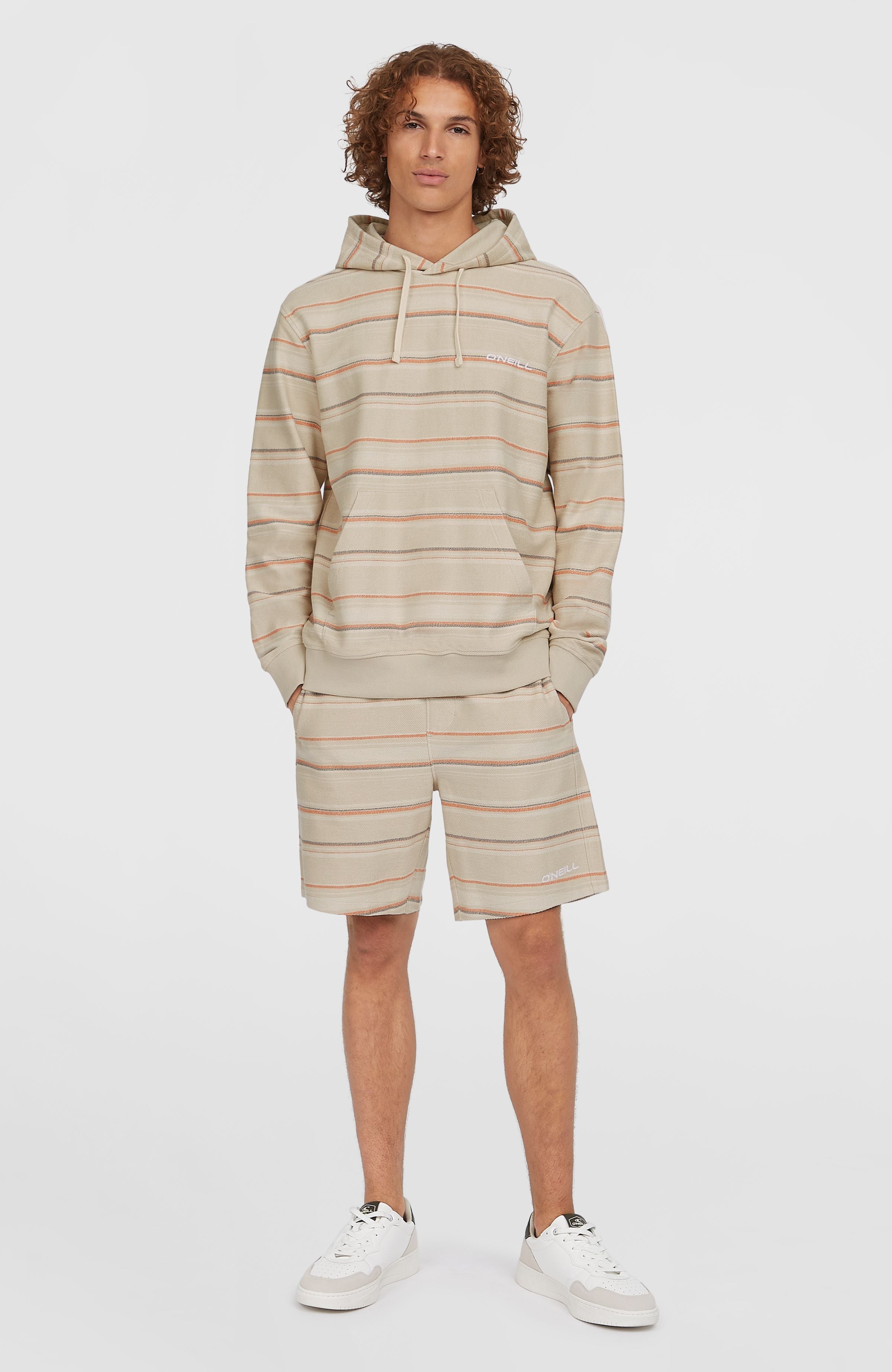Bavaro Hoodie Men - Beige/Orange Bavaro Stripe