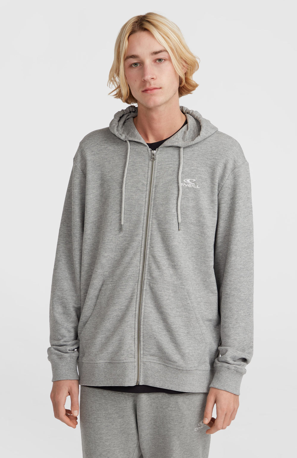 O'Neill Small Logo Full-Zip Hoodie Men - Silver Melee