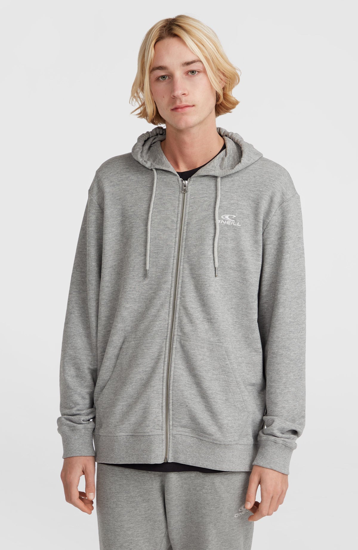 O'Neill Small Logo Full-Zip Hoodie Men - Silver Melee