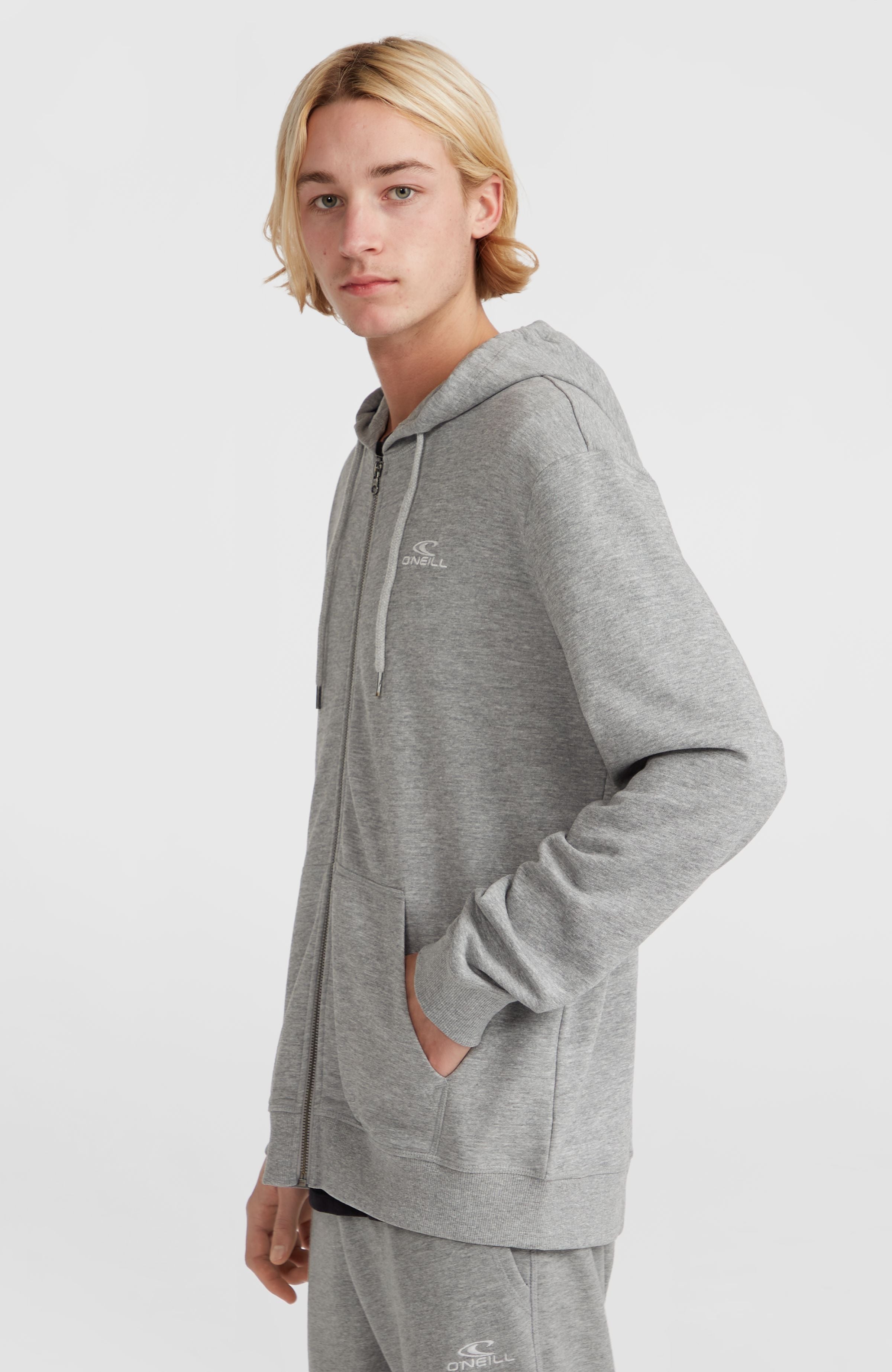O'Neill Small Logo Full-Zip Hoodie Men - Silver Melee