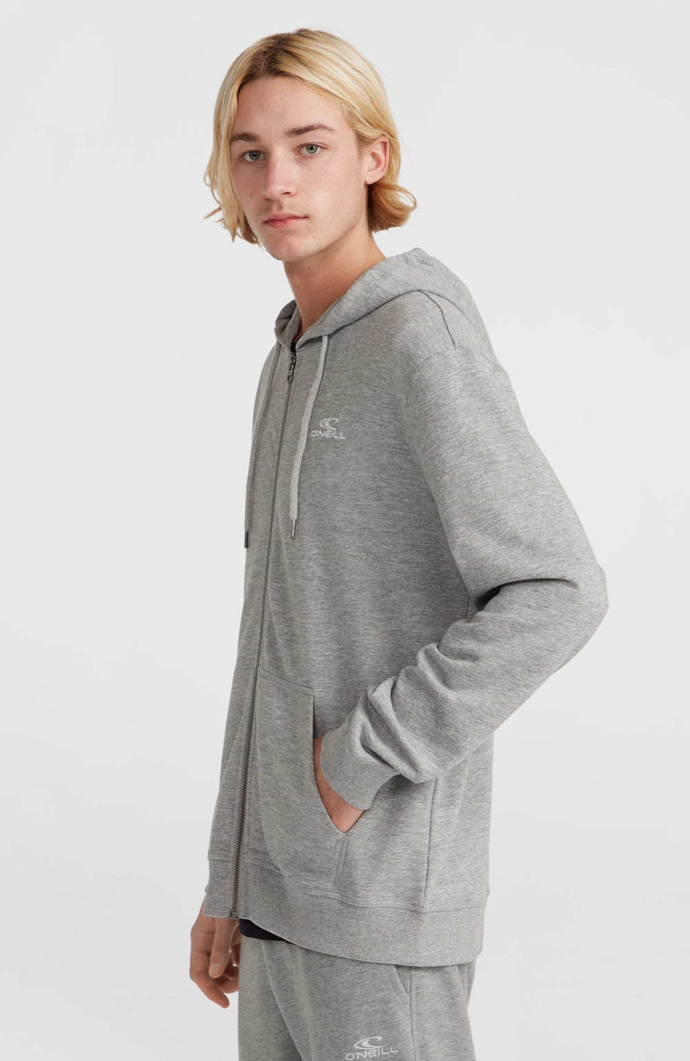 O'Neill Small Logo Full-Zip Hoodie Men - Silver Melee