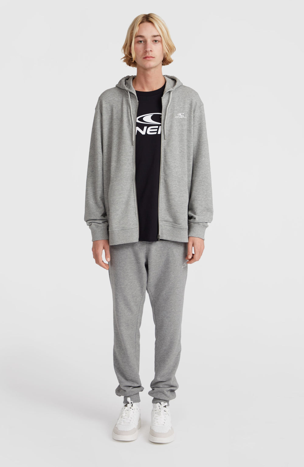 O'Neill Small Logo Full-Zip Hoodie Men - Silver Melee