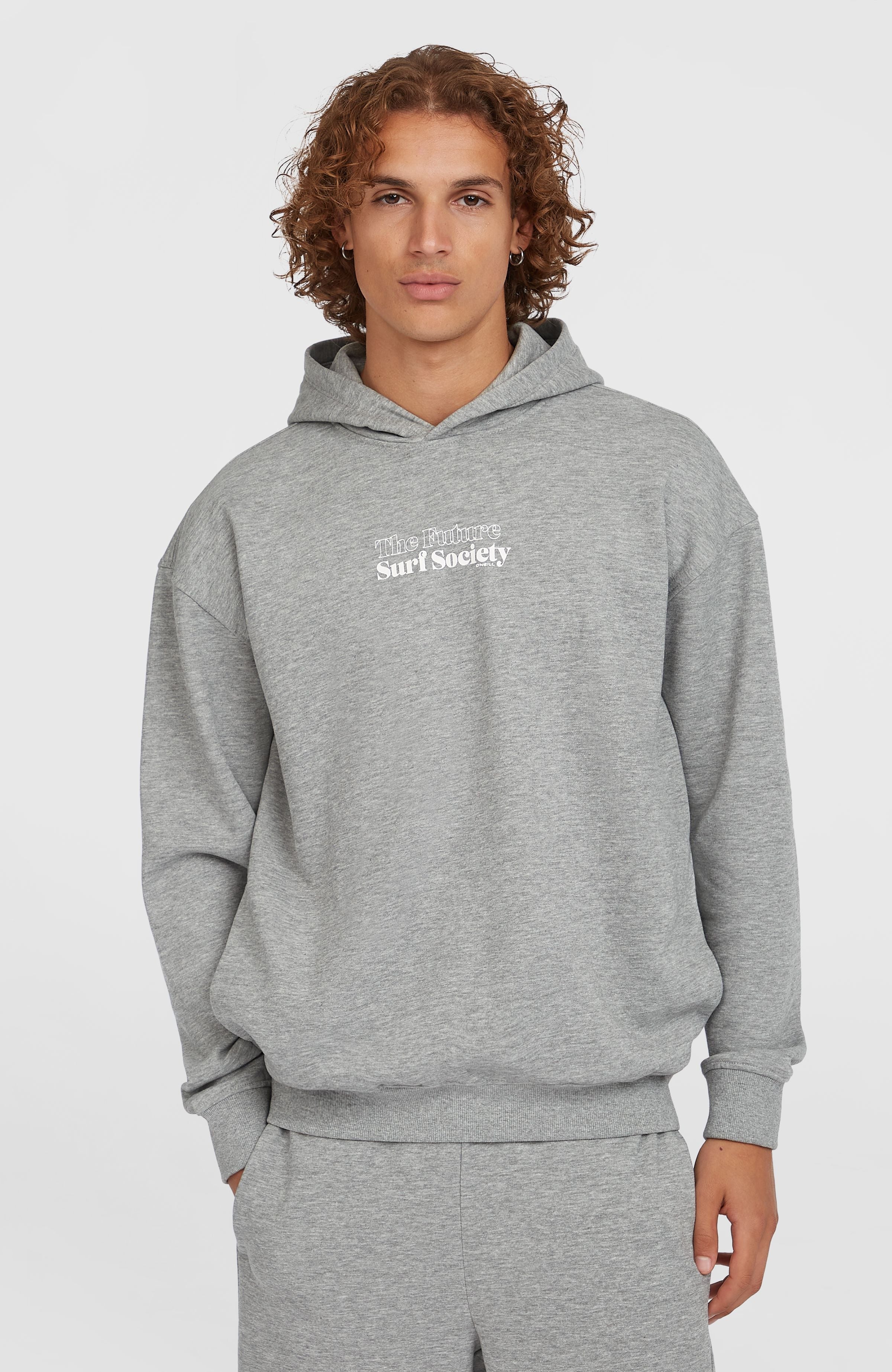 Future Surf Society Hoodie Men - Silver Melee