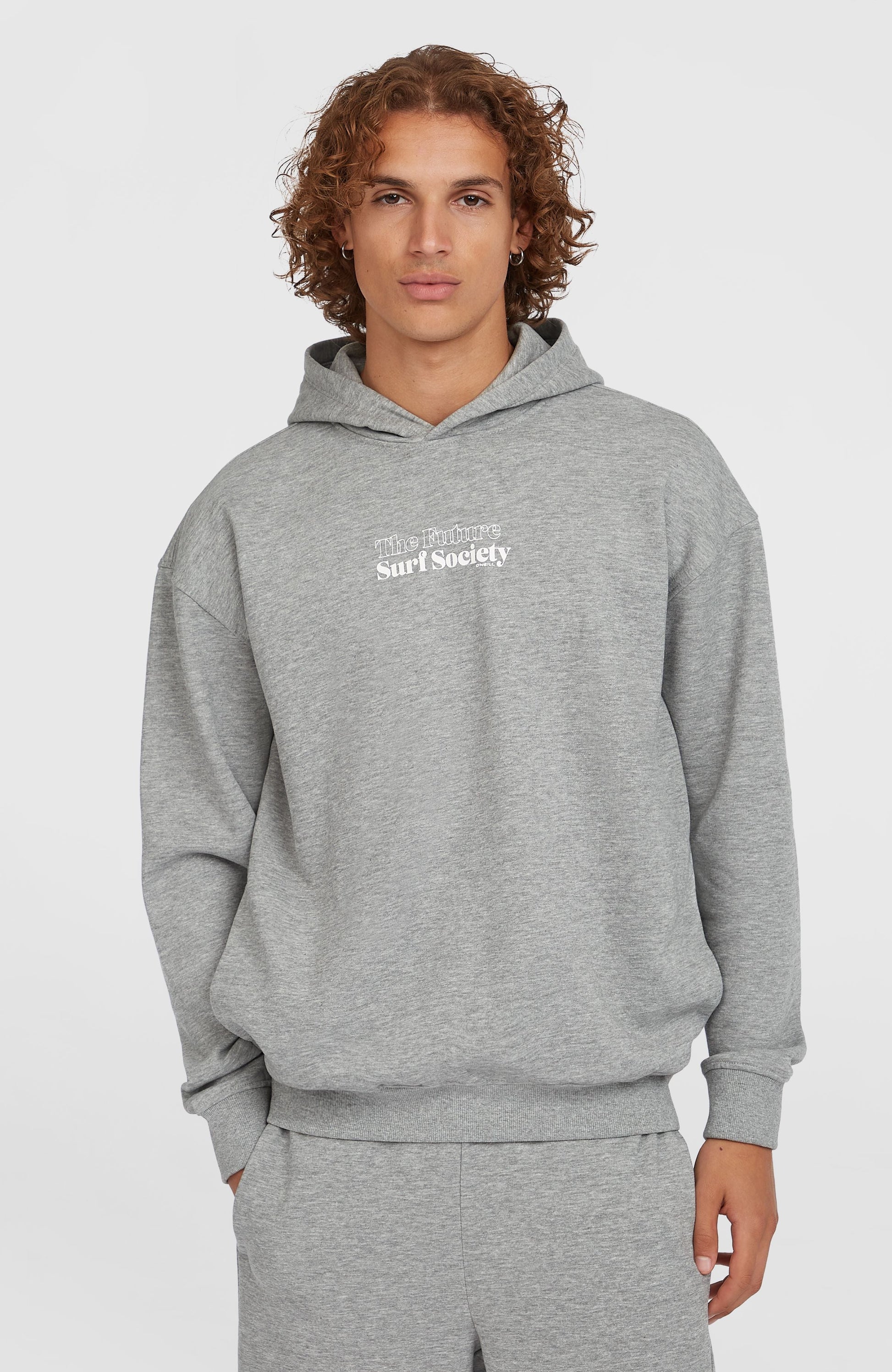 Future Surf Society Hoodie Men - Silver Melee