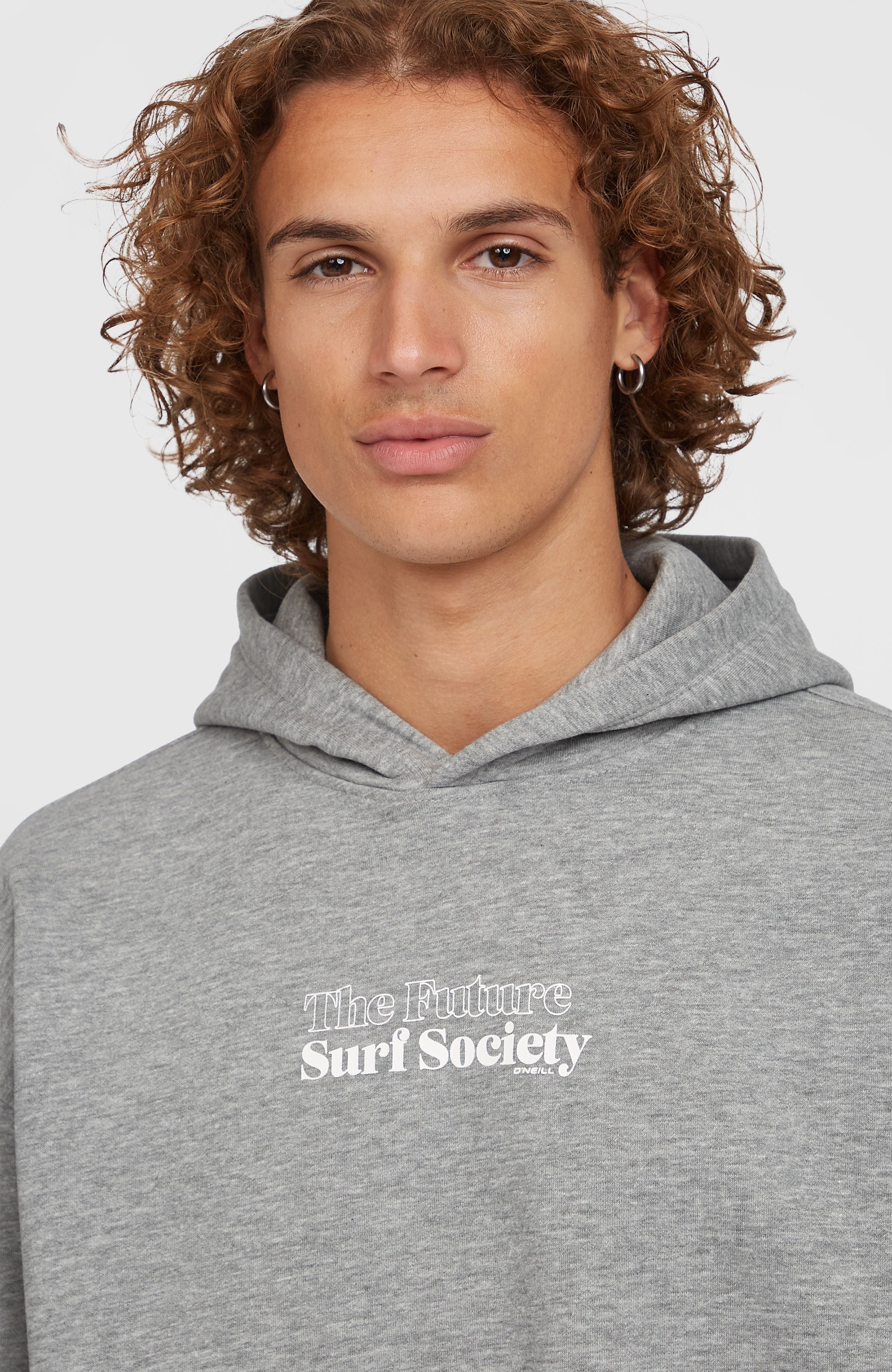 Future Surf Society Hoodie Men - Silver Melee