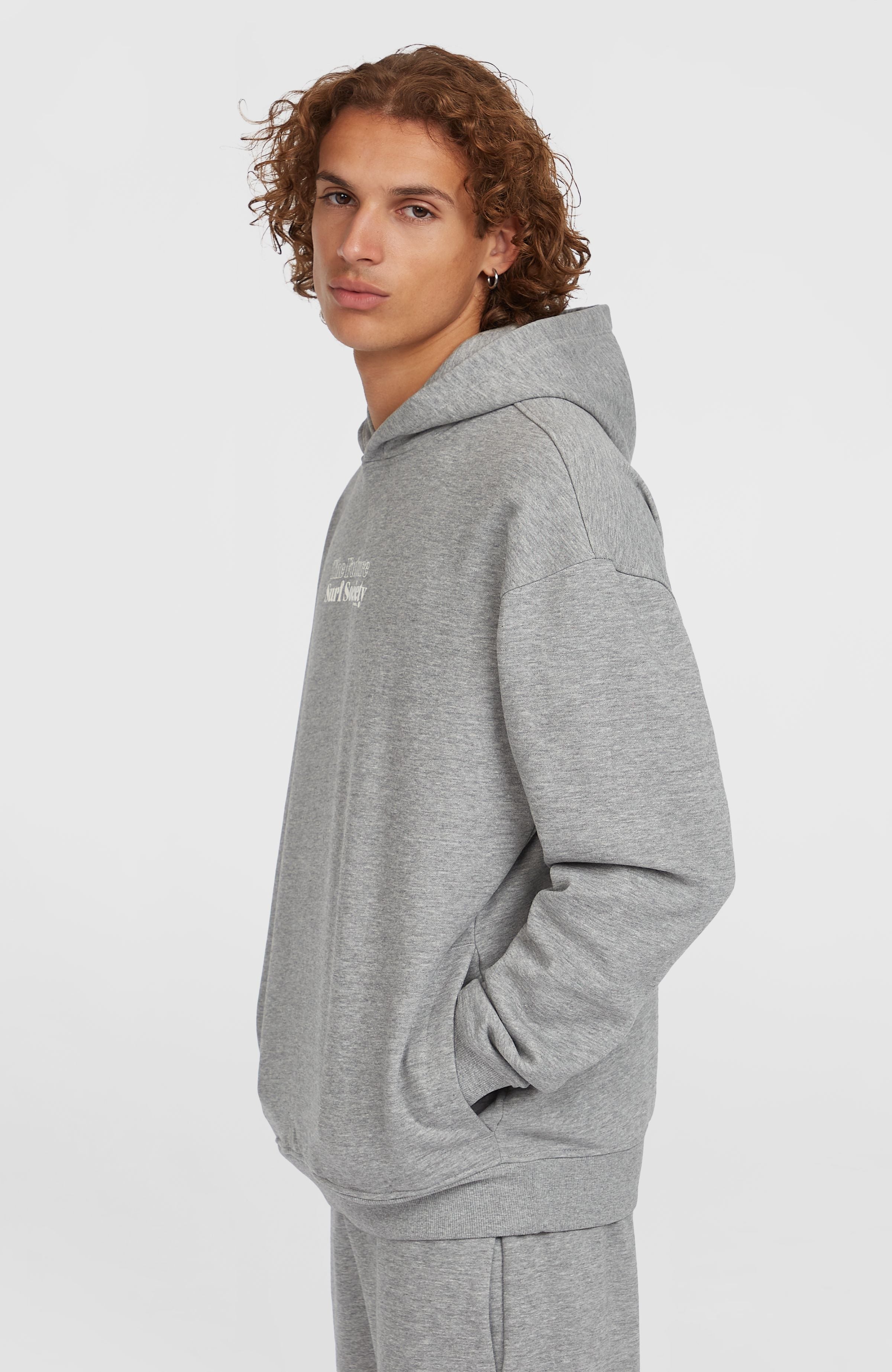 Future Surf Society Hoodie Men - Silver Melee