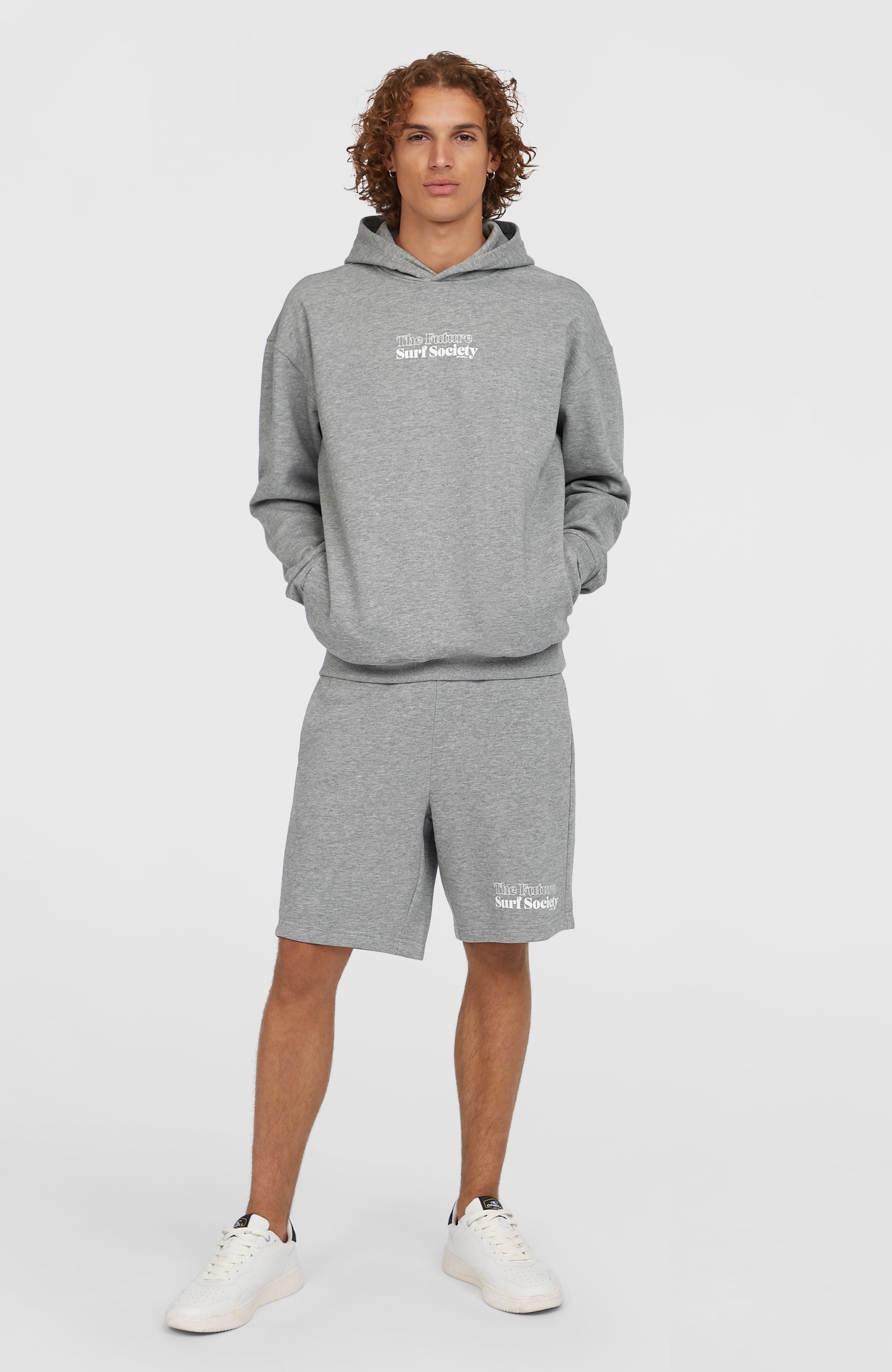Future Surf Society Hoodie Men - Silver Melee