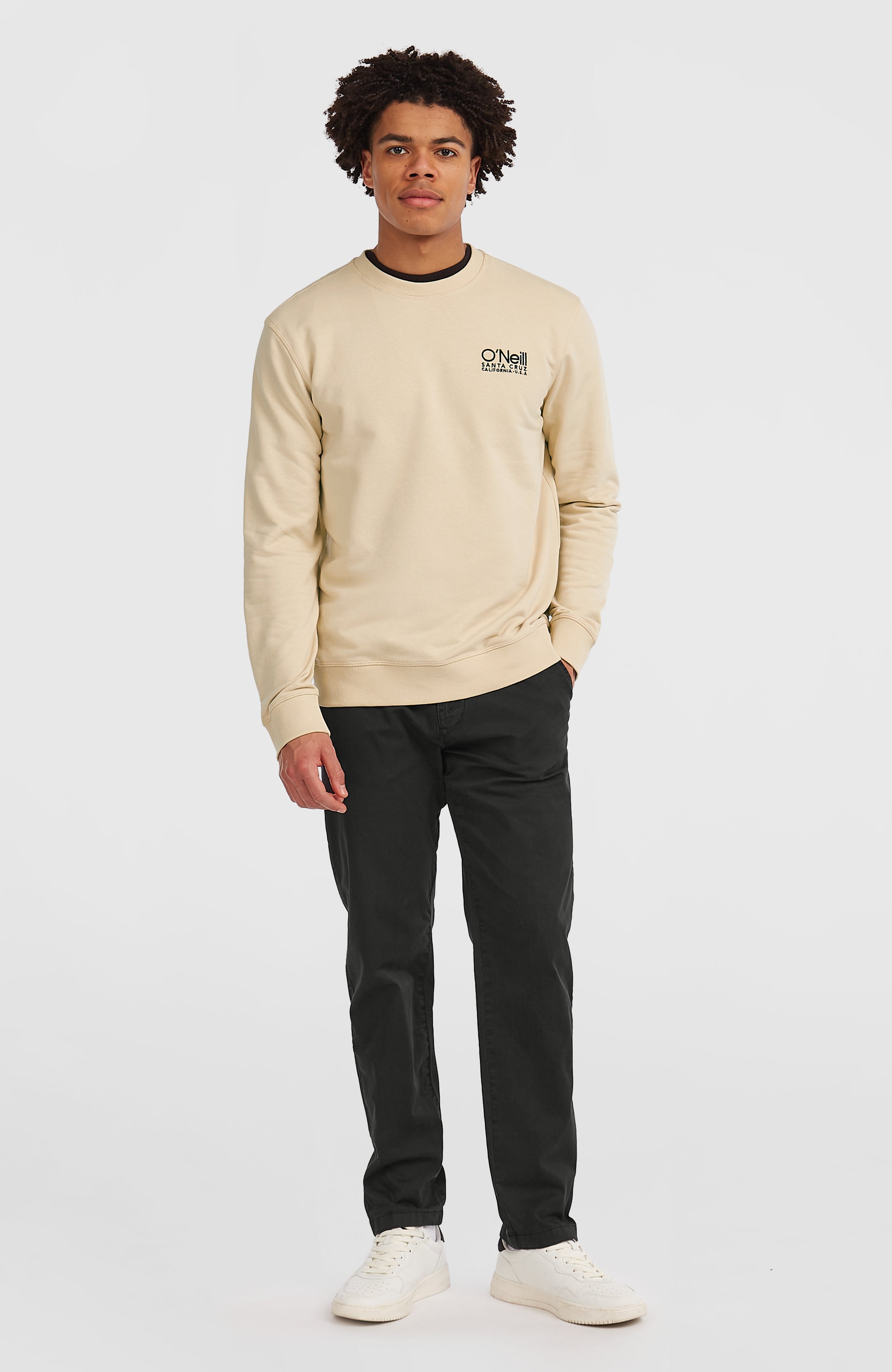 Original Cali Logo Crew Sweatshirt Men - Macaron