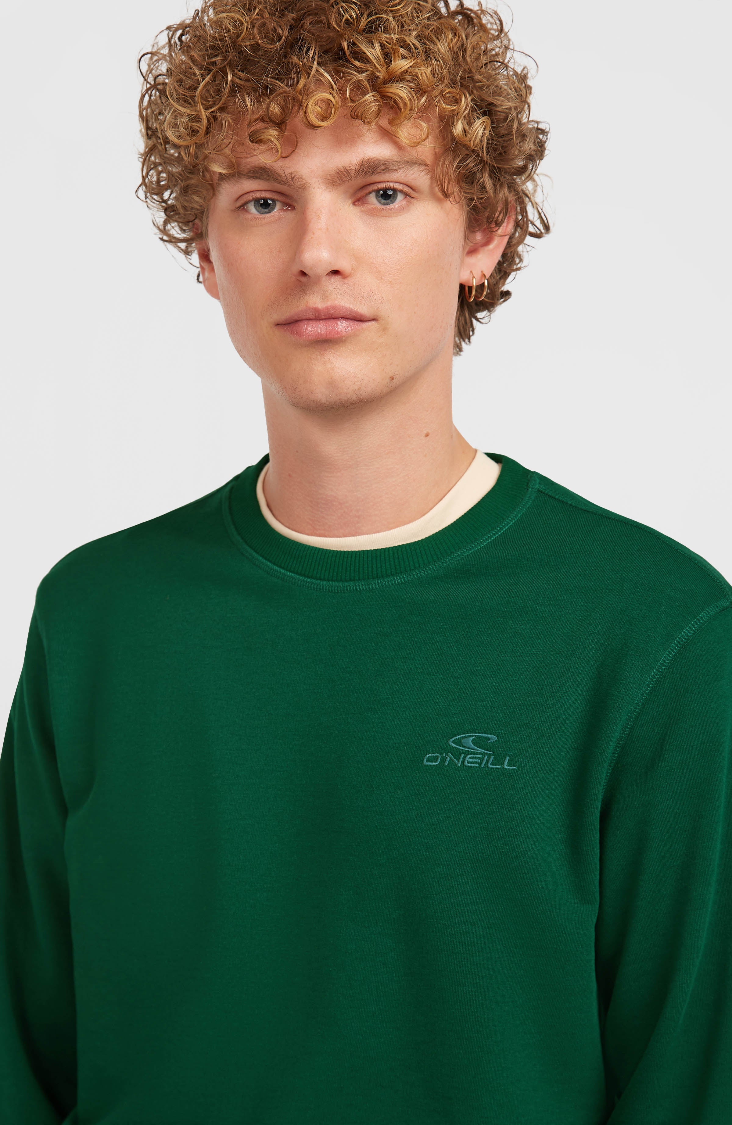 Small Logo Crew Sweatshirt Men - Emerald Envy
