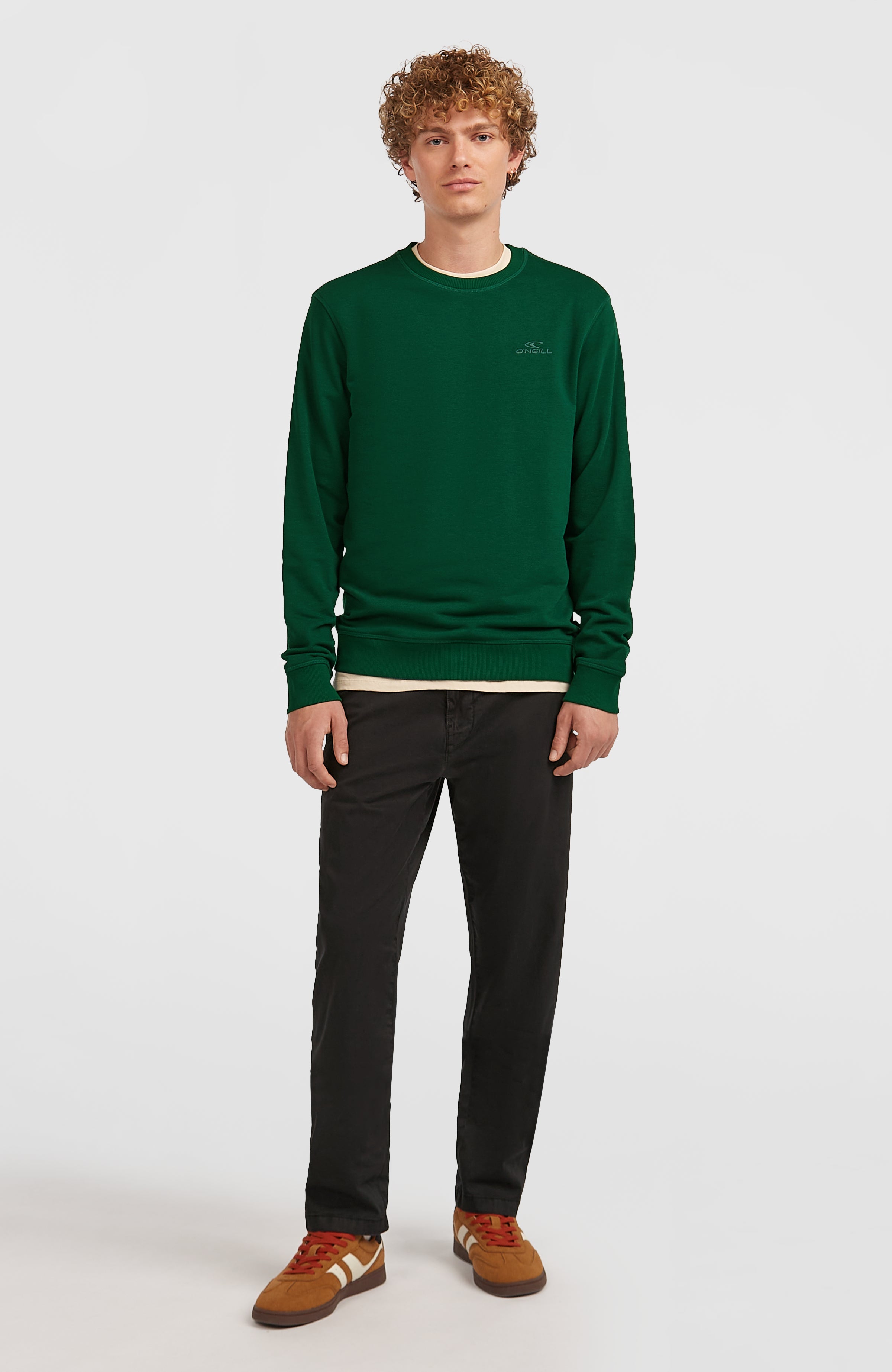Small Logo Crew Sweatshirt Men - Emerald Envy