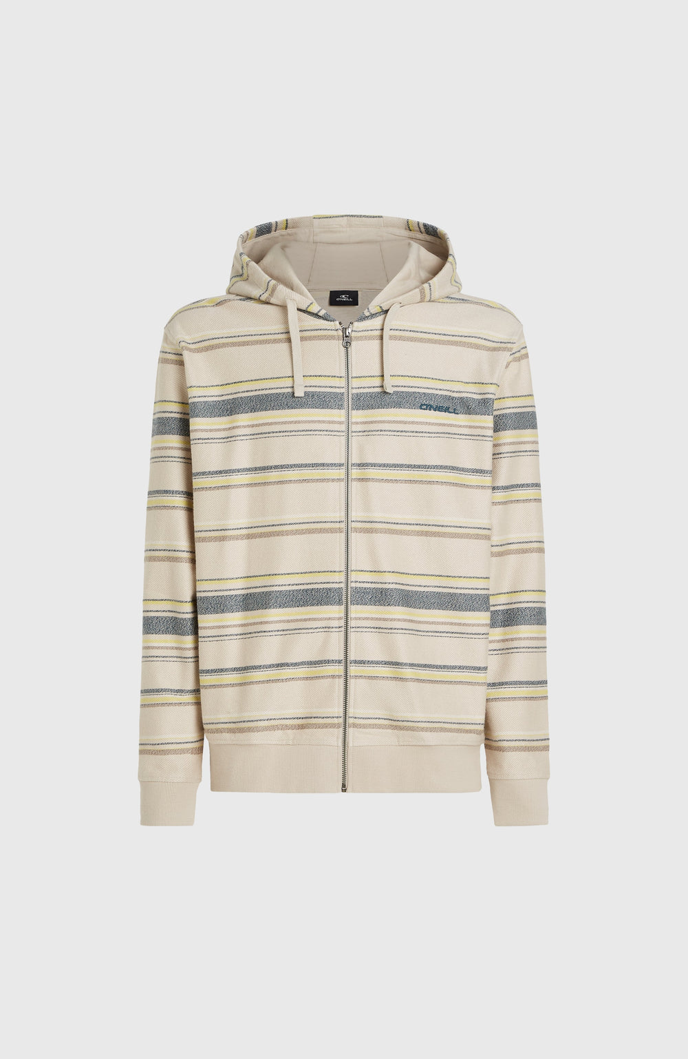 Bavaro Full-Zip Hoodie Men - Grey Vintage Stripe