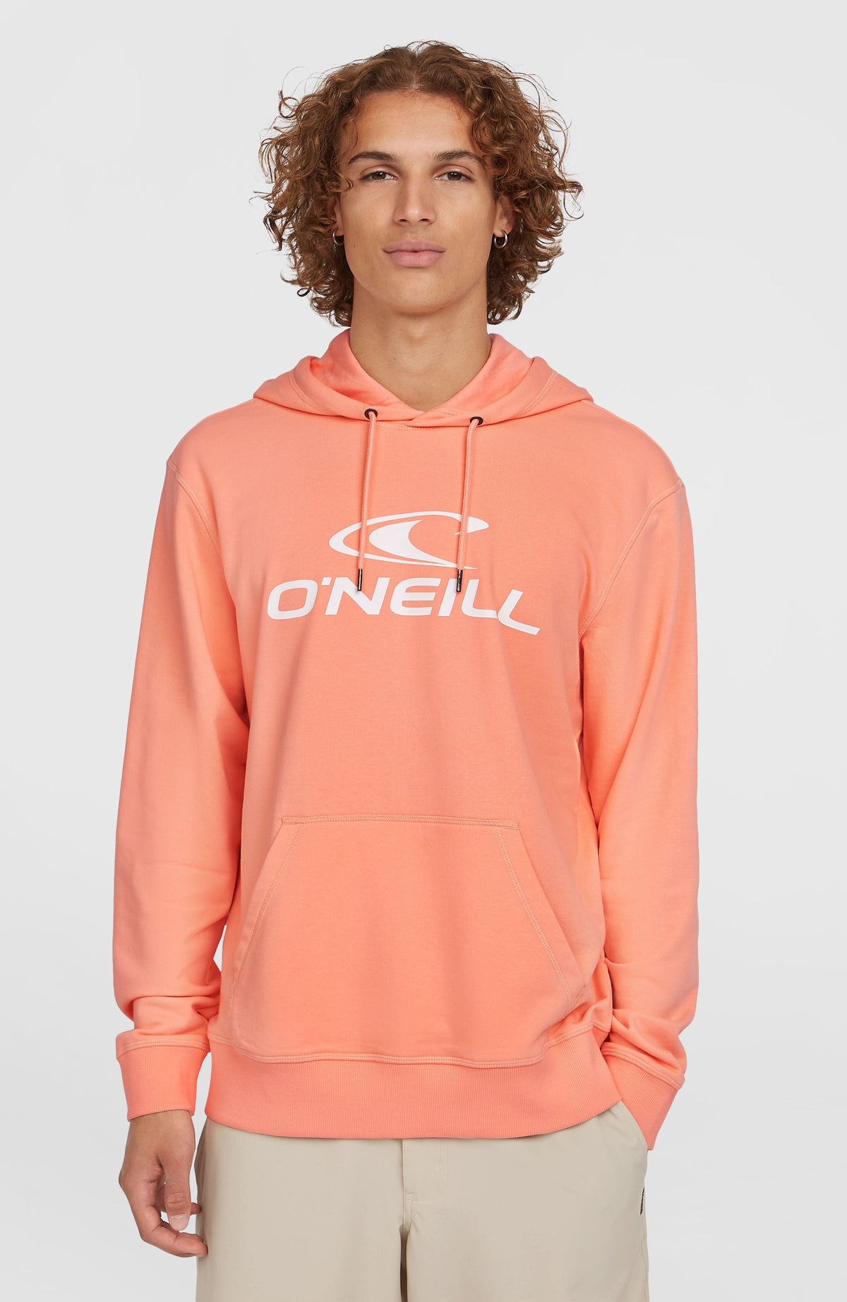 Logo Hoodie Men - Coral Pop