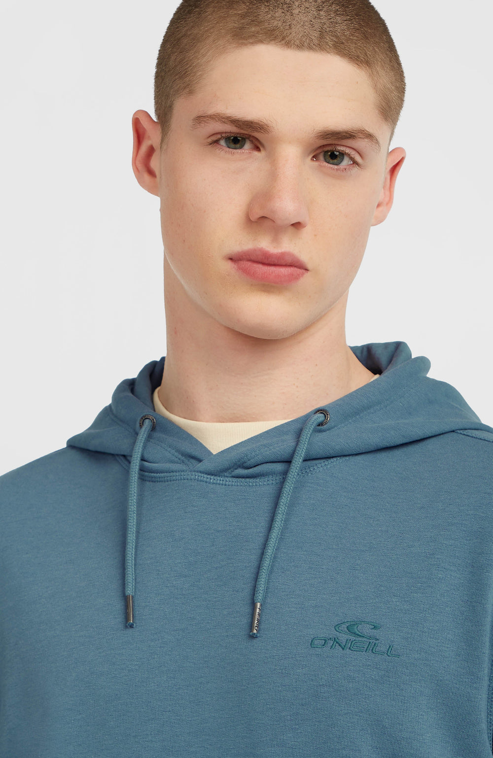 Small Logo Hoodie Men - Mozart Blue