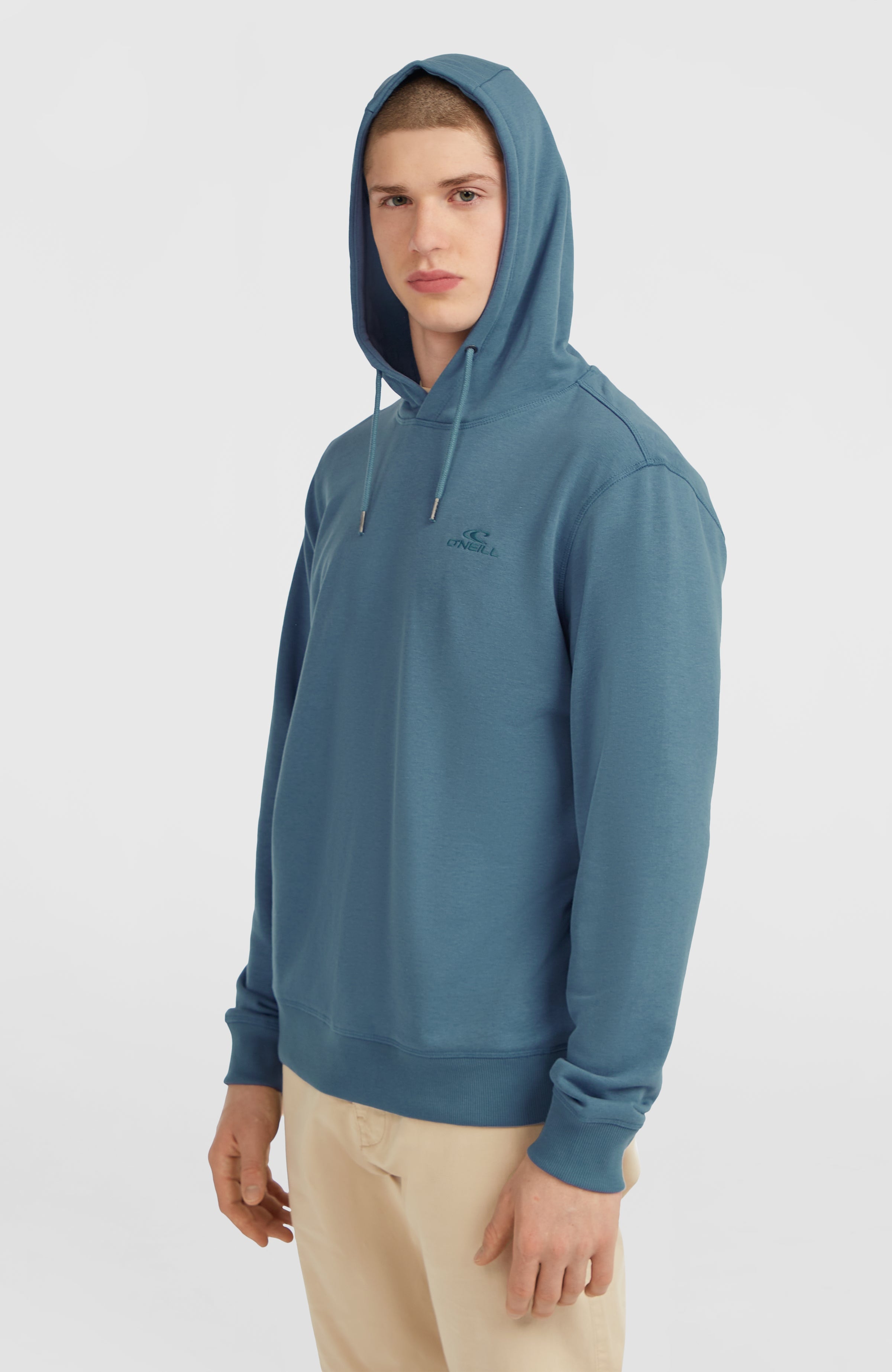 Small Logo Hoodie Men - Mozart Blue