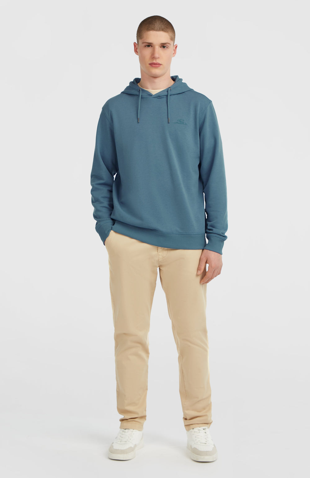Small Logo Hoodie Men - Mozart Blue
