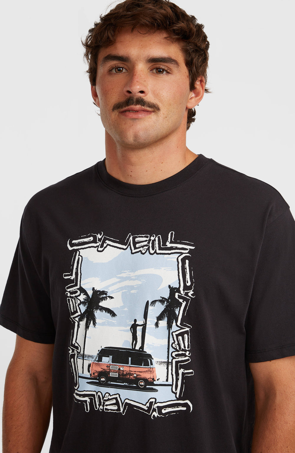 Photo Front Print T-Shirt Men - Black Out