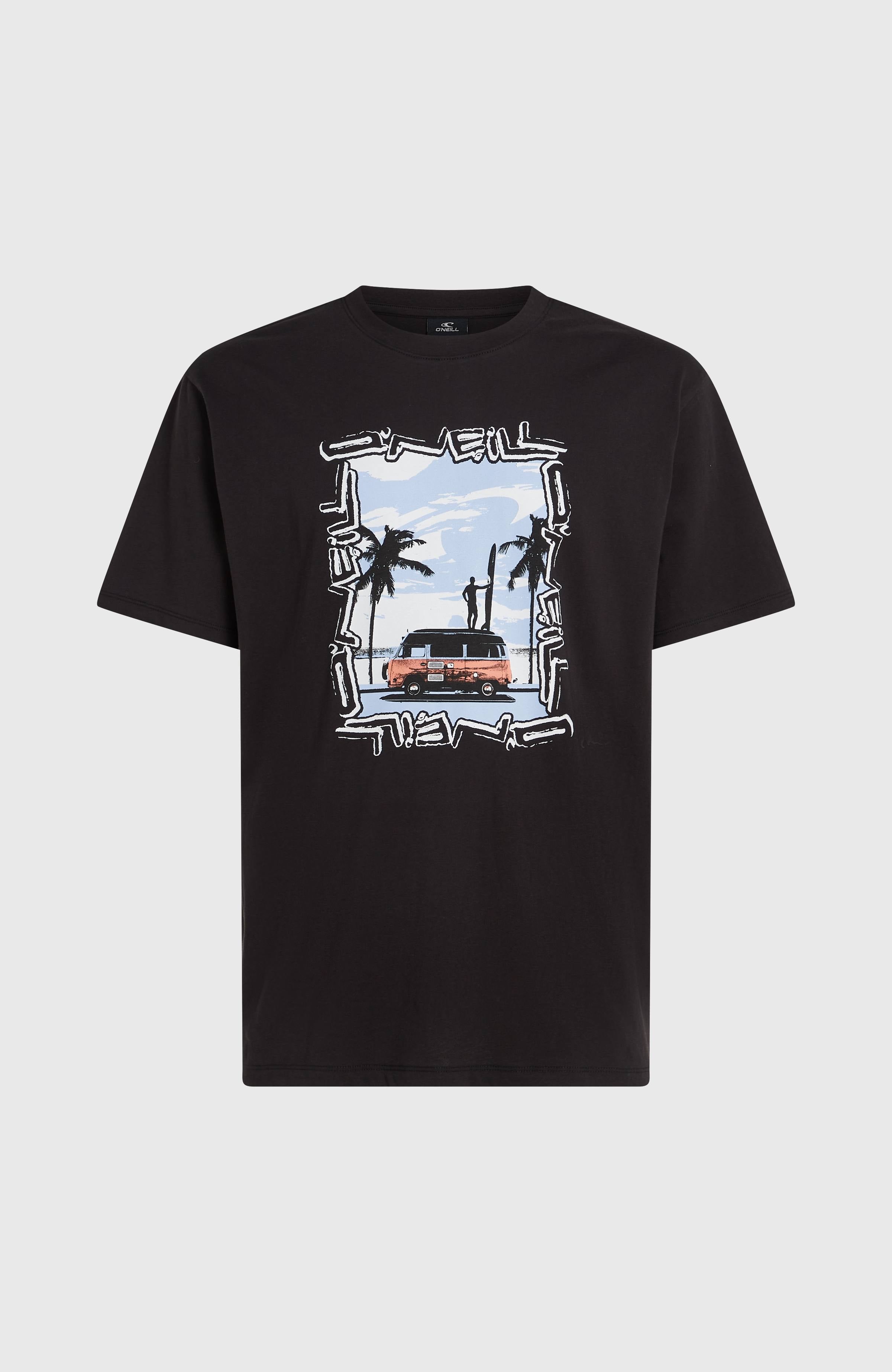 Photo Front Print T-Shirt Men - Black Out