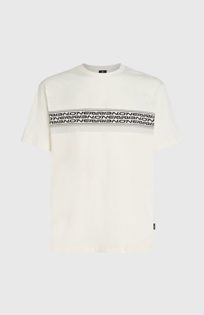 O’Neill Logo Stripe T-Shirt Men - Snow White