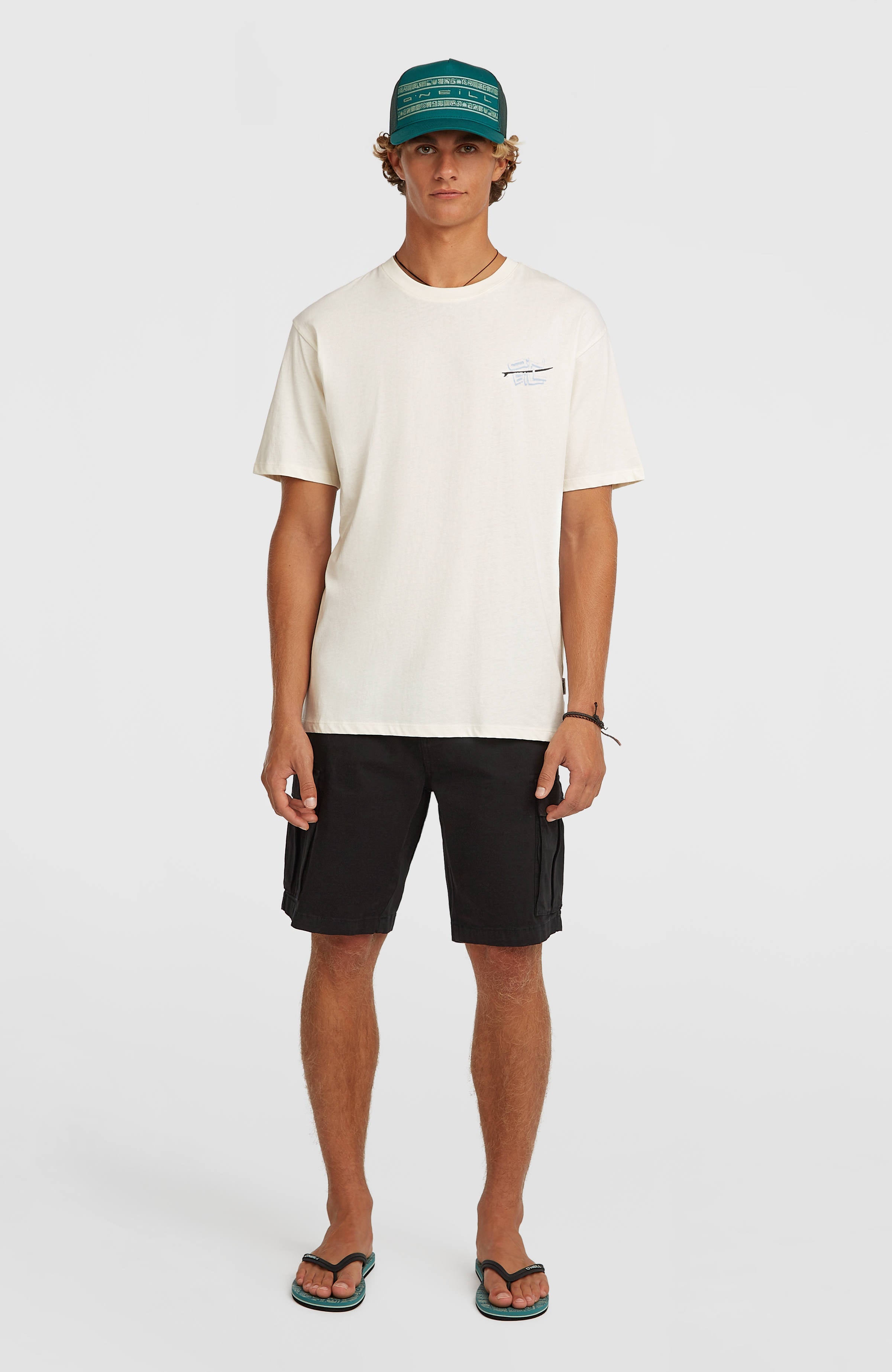 O’Neill Retro Back Print T-Shirt Men - Snow White
