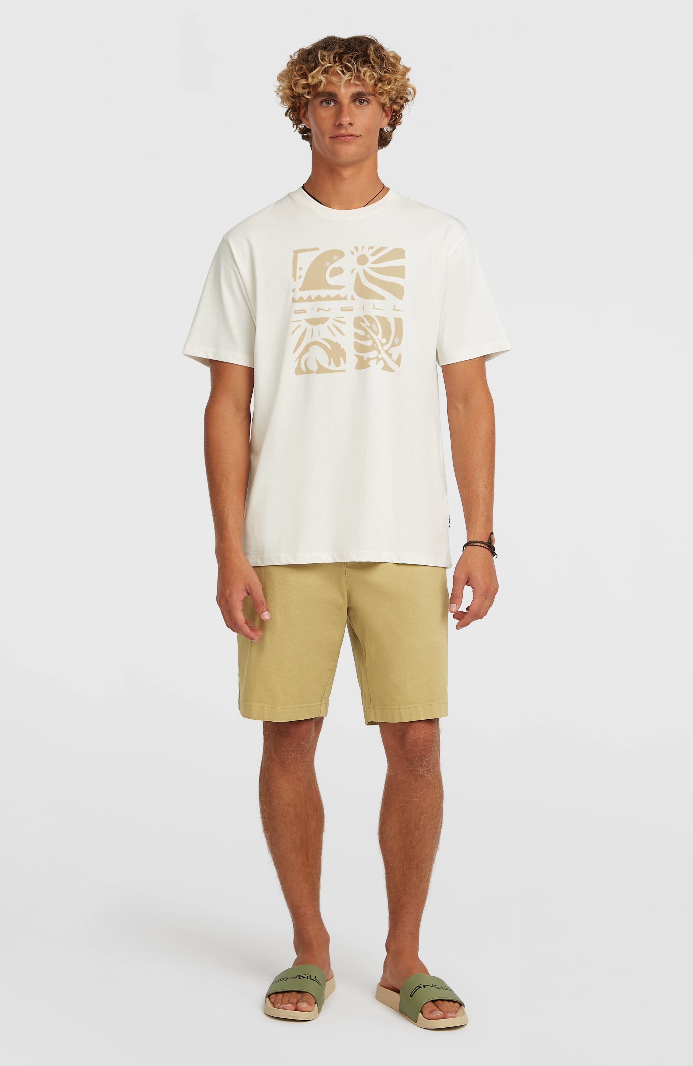 O’Neill Melange Front Print T-Shirt Men - Snow White