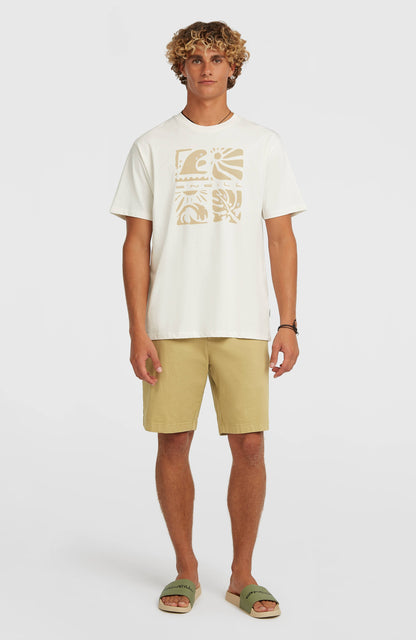 O’Neill Melange Front Print T-Shirt Men - Snow White
