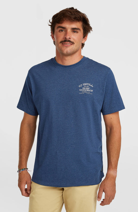 Melange Chest Print T-Shirt Men - English Evening