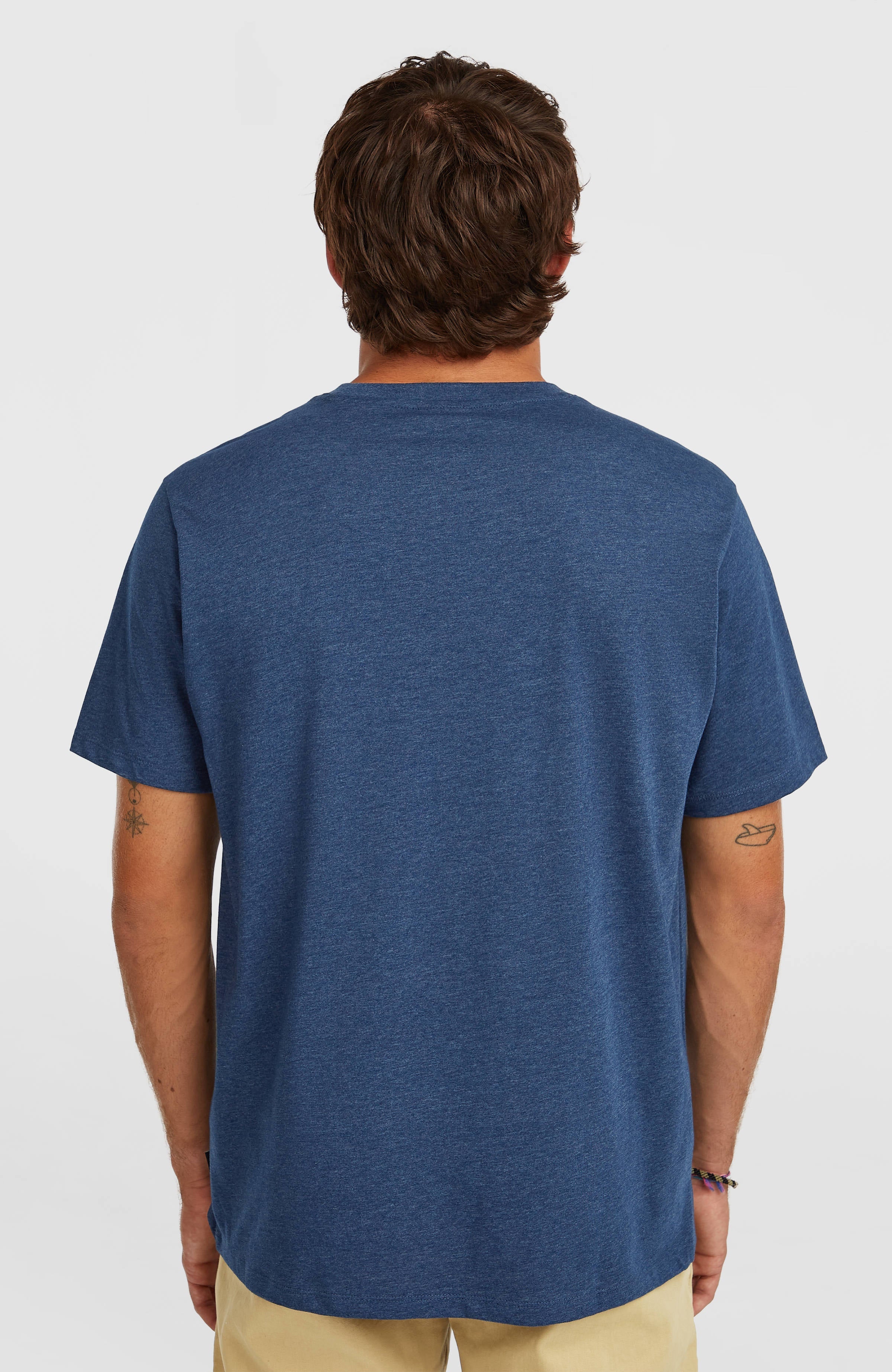 Melange Chest Print T-Shirt Men - English Evening