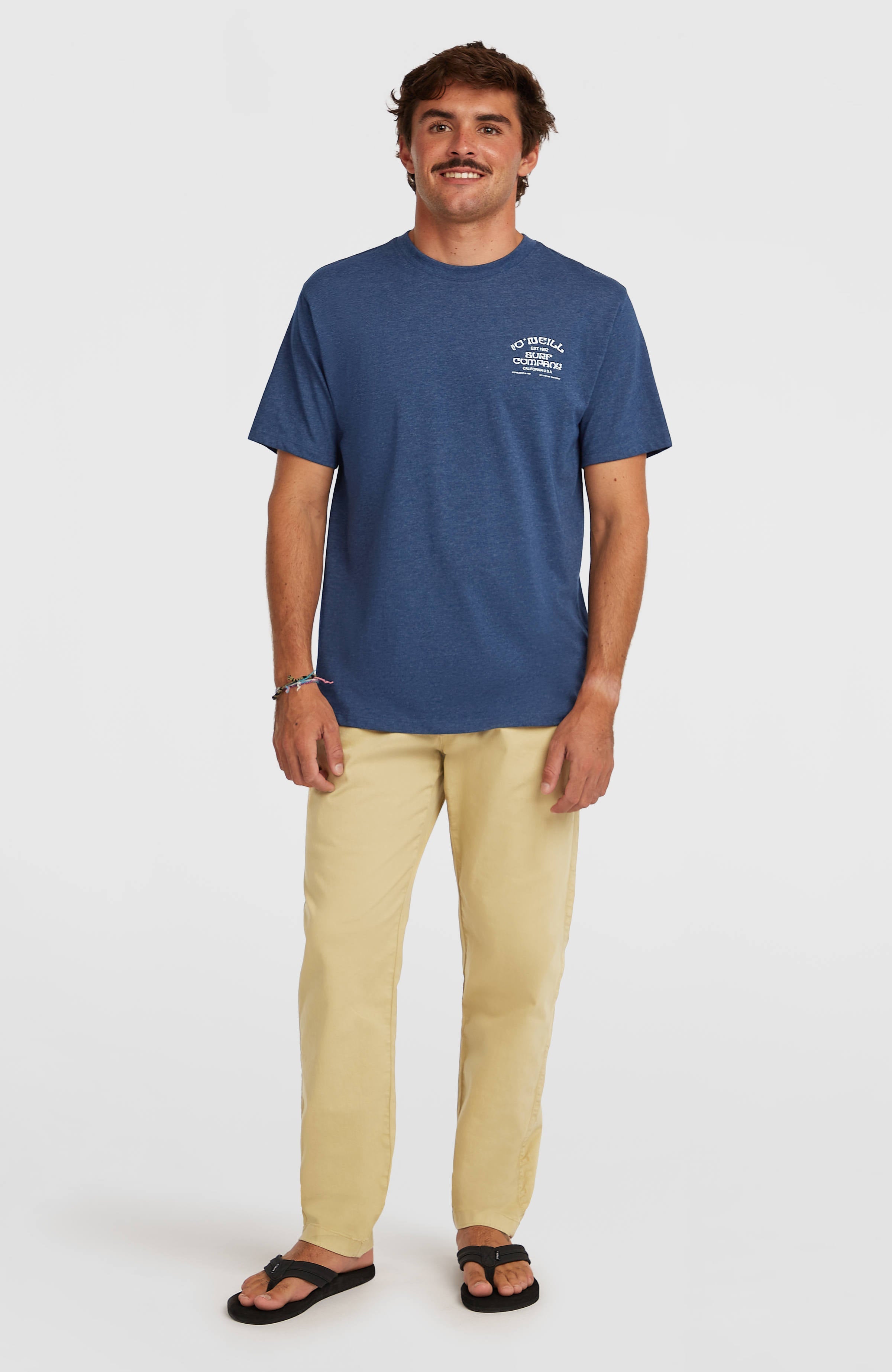 Melange Chest Print T-Shirt Men - English Evening