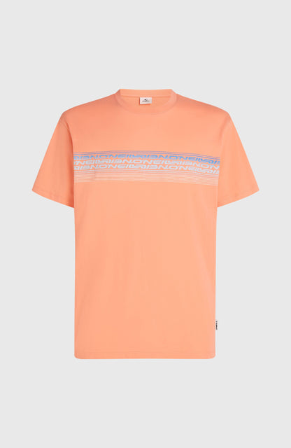 O’Neill Logo Stripe T-Shirt Men - Funky Peach