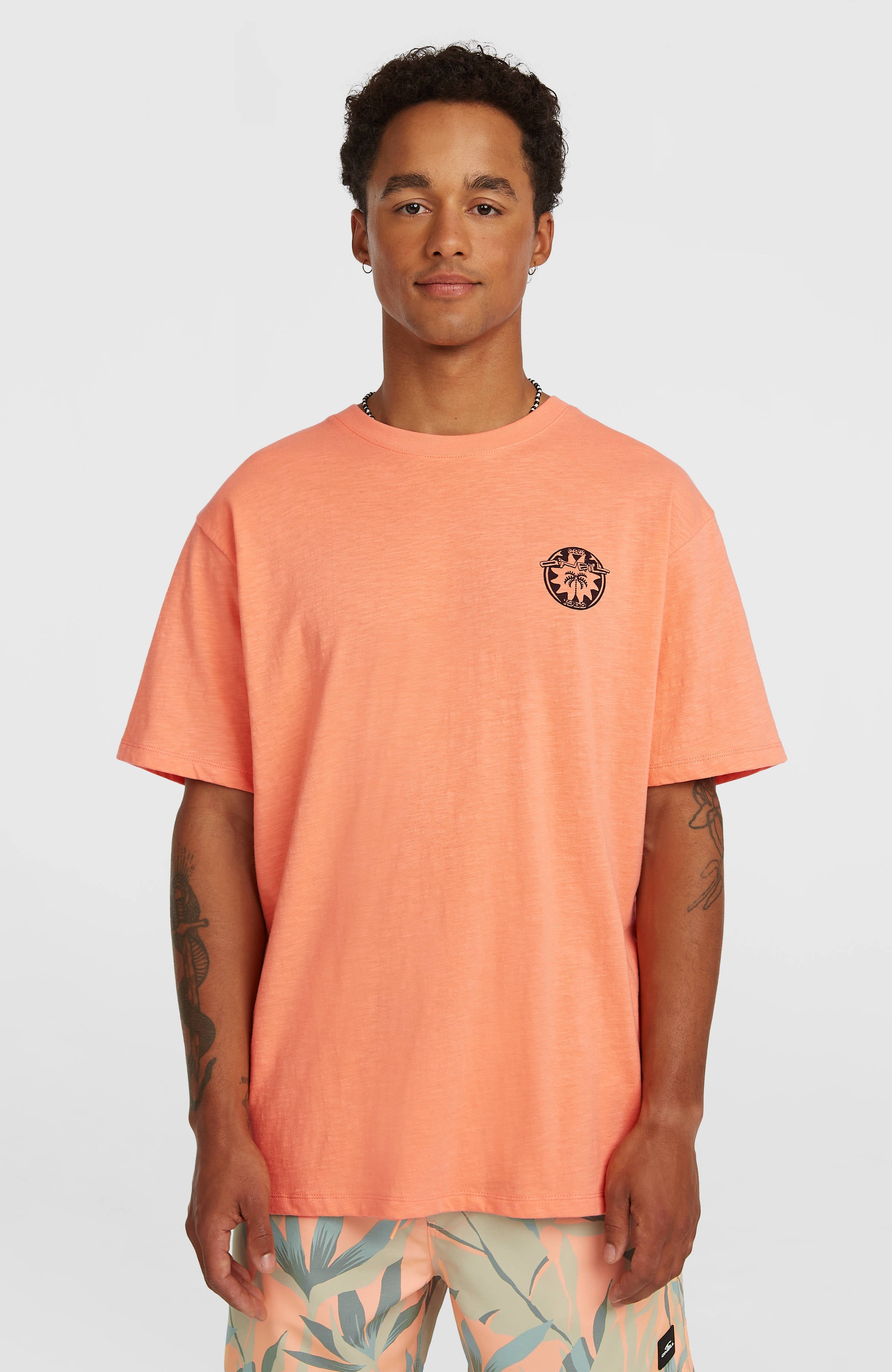 O’Neill Slub Back Print T-Shirt Men - Funky Peach