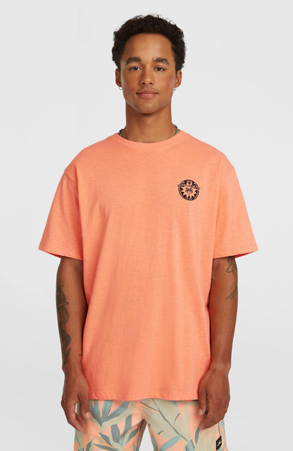 O’Neill Slub Back Print T-Shirt Men - Funky Peach