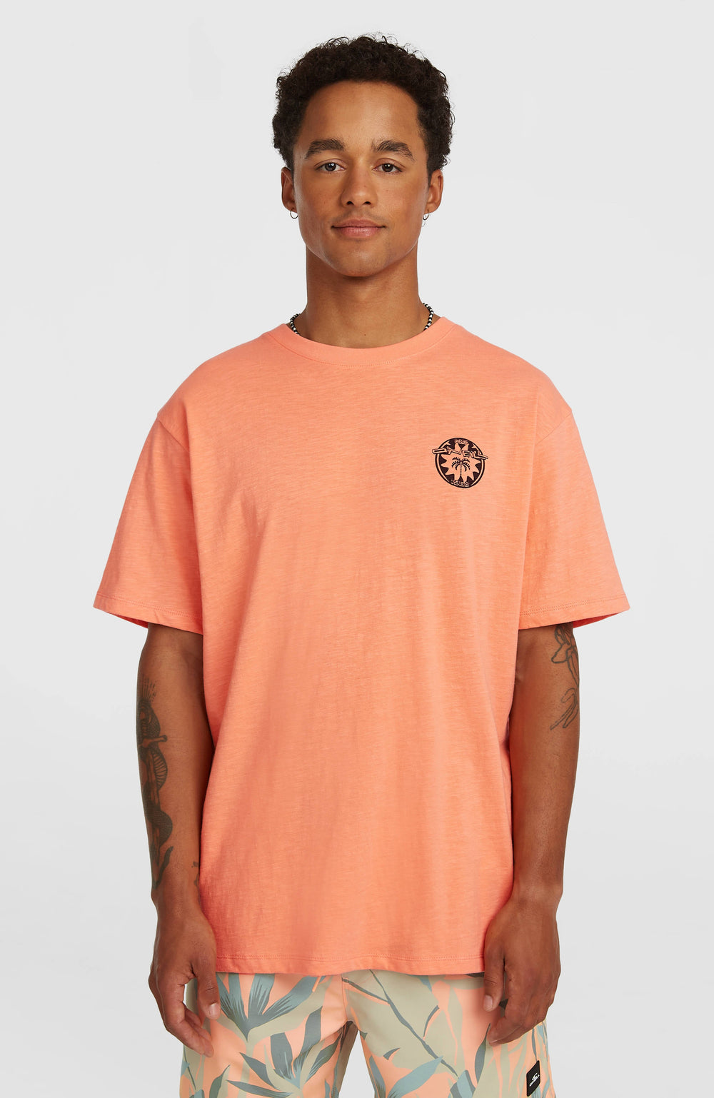 O’Neill Slub Back Print T-Shirt Men - Funky Peach