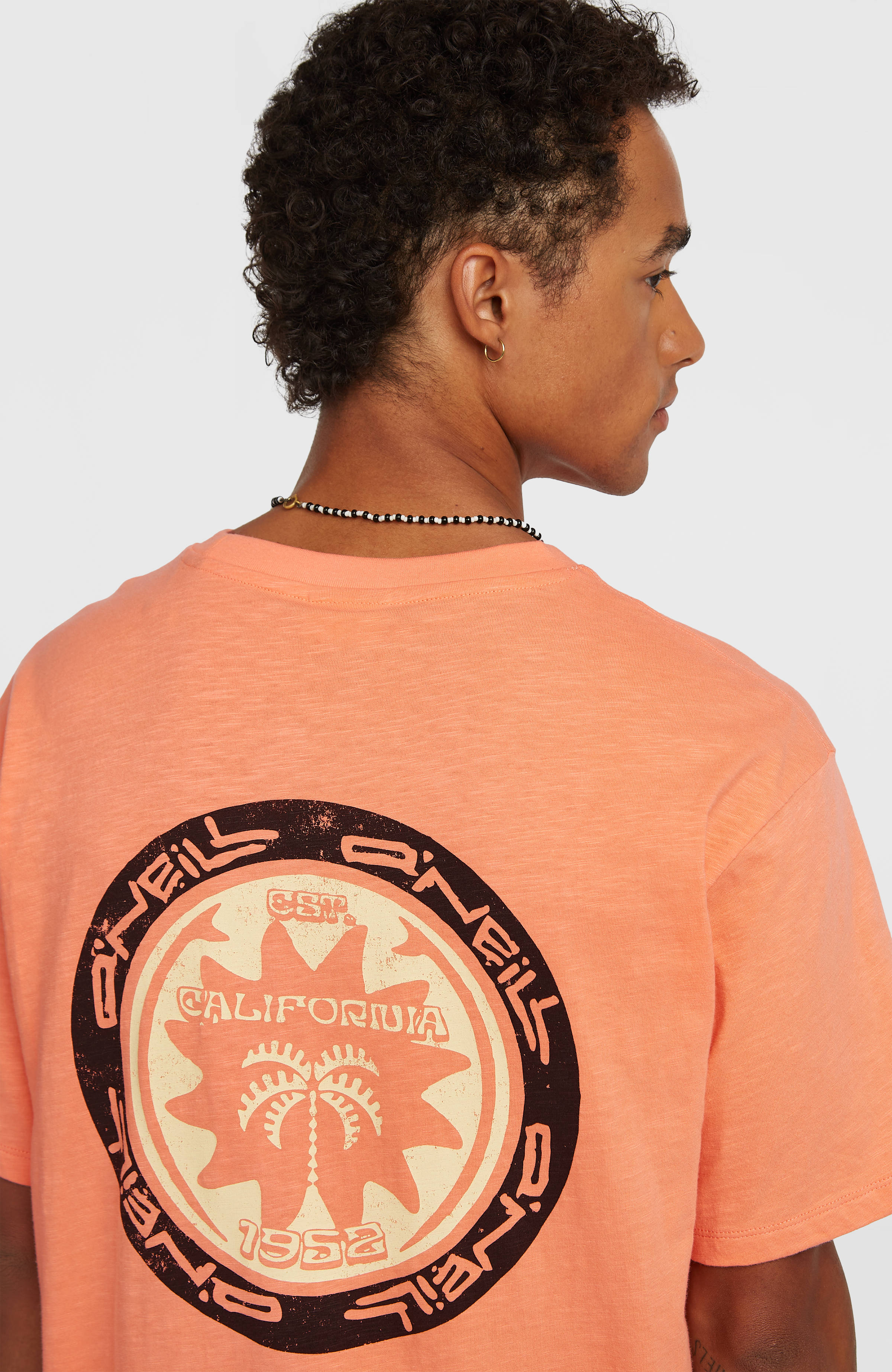 O’Neill Slub Back Print T-Shirt Men - Funky Peach