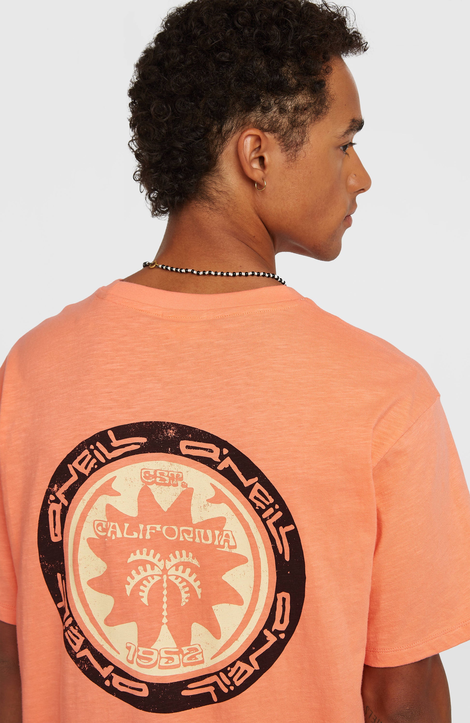 O’Neill Slub Back Print T-Shirt Men - Funky Peach
