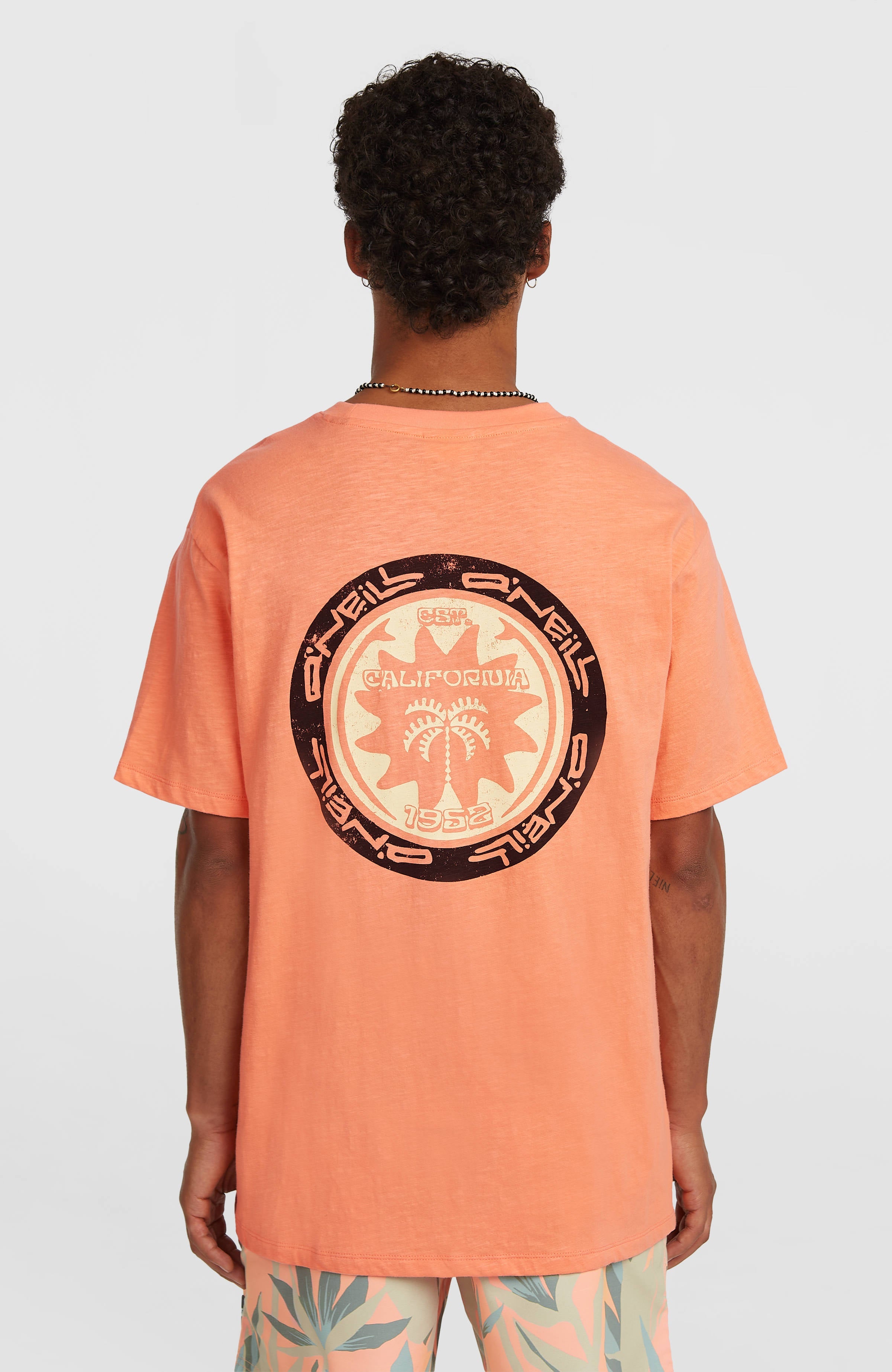 O’Neill Slub Back Print T-Shirt Men - Funky Peach