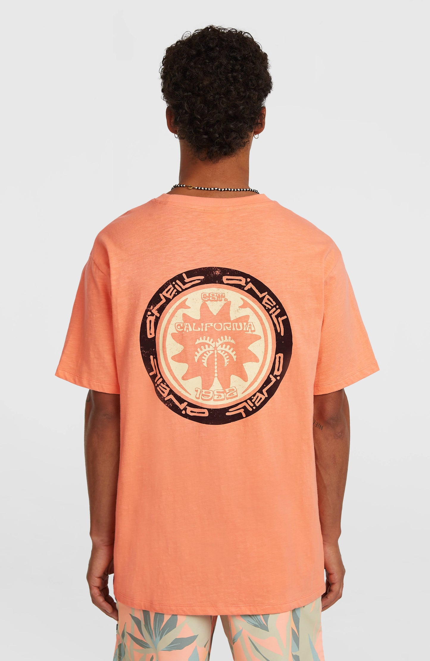 O’Neill Slub Back Print T-Shirt Men - Funky Peach