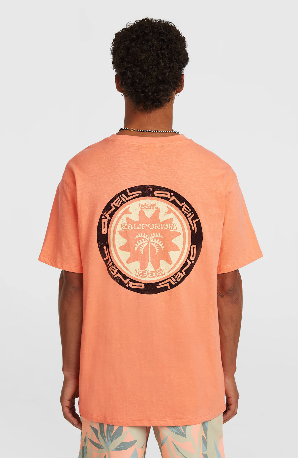 O’Neill Slub Back Print T-Shirt Men - Funky Peach