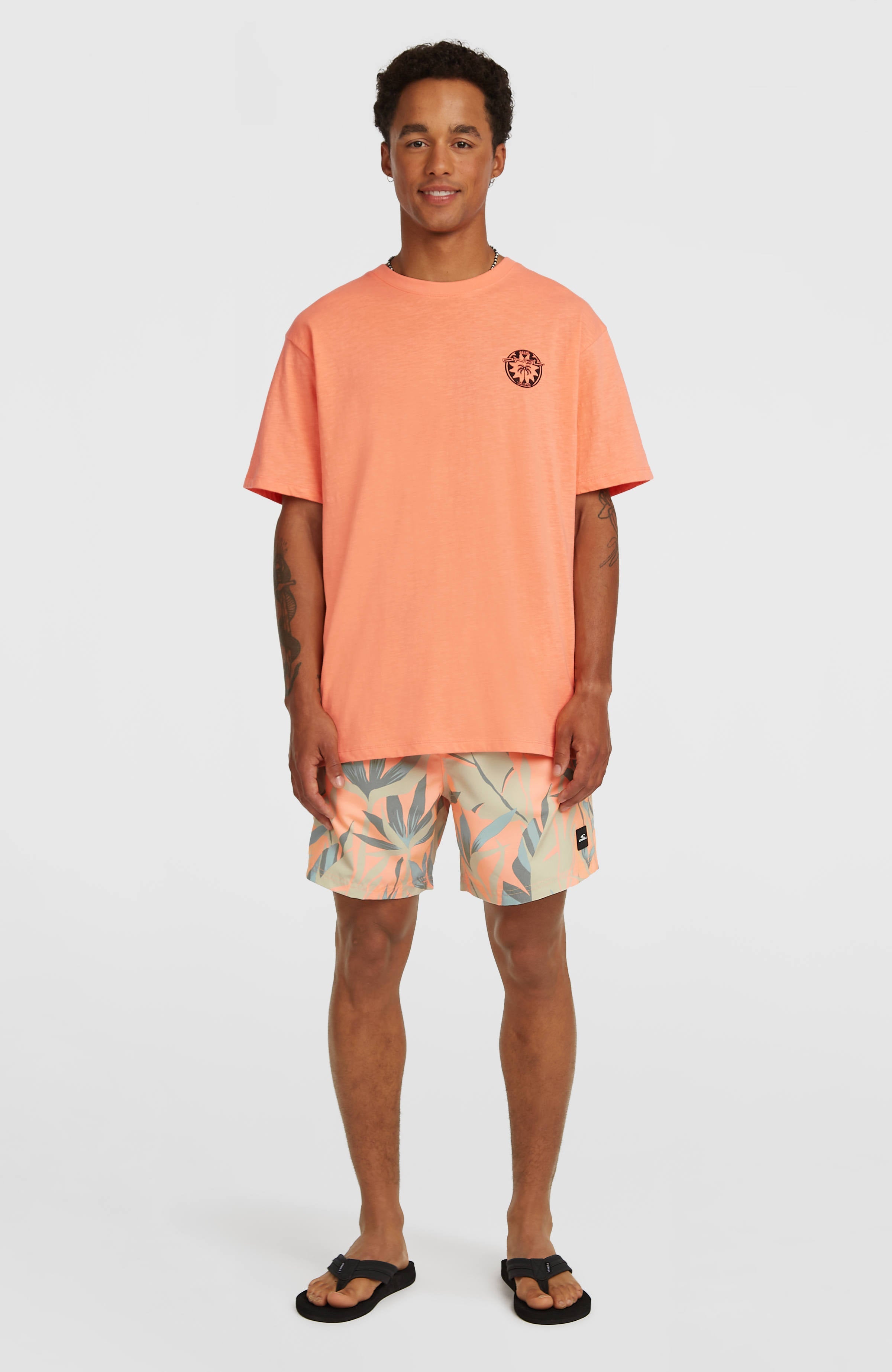 O’Neill Slub Back Print T-Shirt Men - Funky Peach