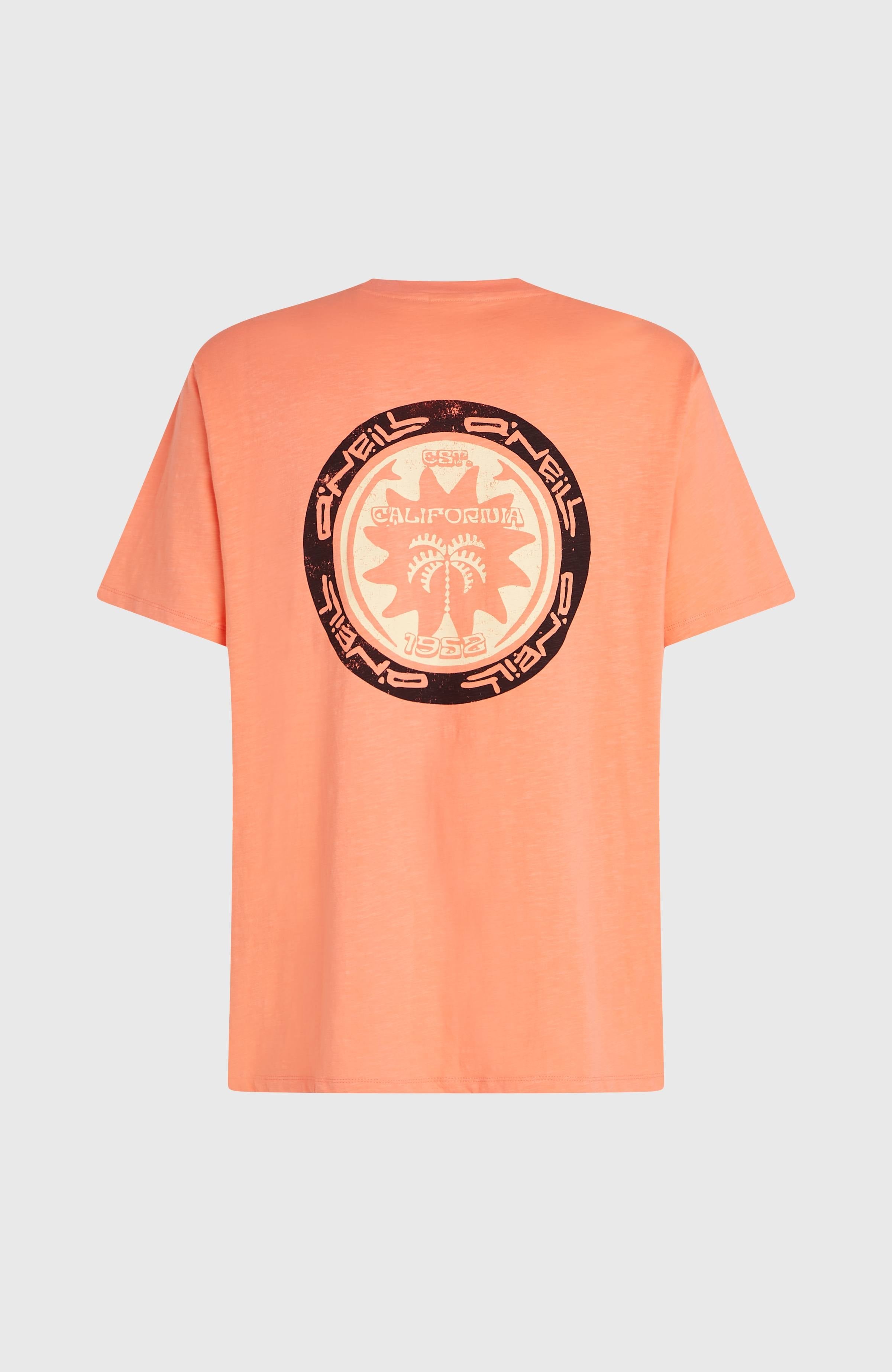 O’Neill Slub Back Print T-Shirt Men - Funky Peach