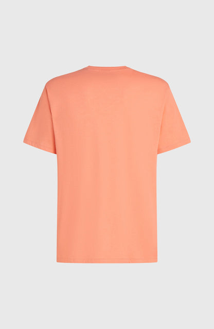 Melange Chest Print T-Shirt Men - Funky Peach
