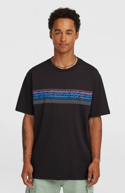 O’Neill Logo Stripe T-Shirt Men - Black Out