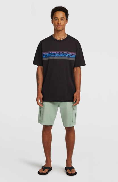 O’Neill Logo Stripe T-Shirt Men - Black Out