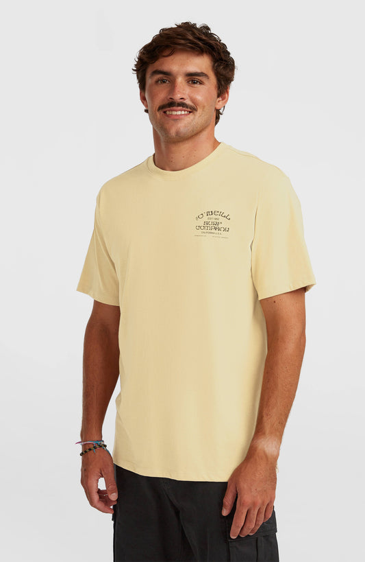 Melange Chest Print T-Shirt Men - Cocoa Sand
